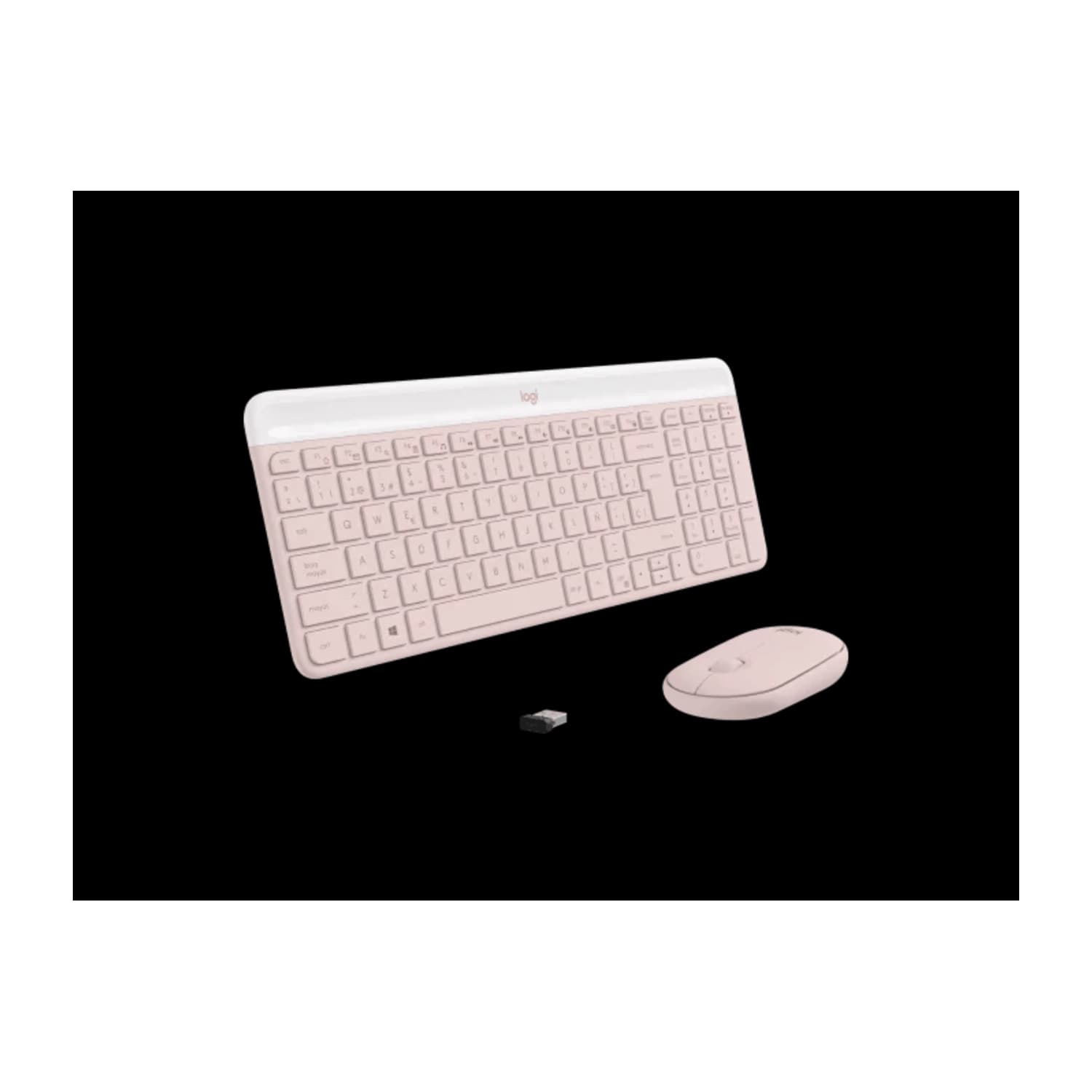 Combo Teclado y Mouse Logitech  Inalámbro MK470 Rosa