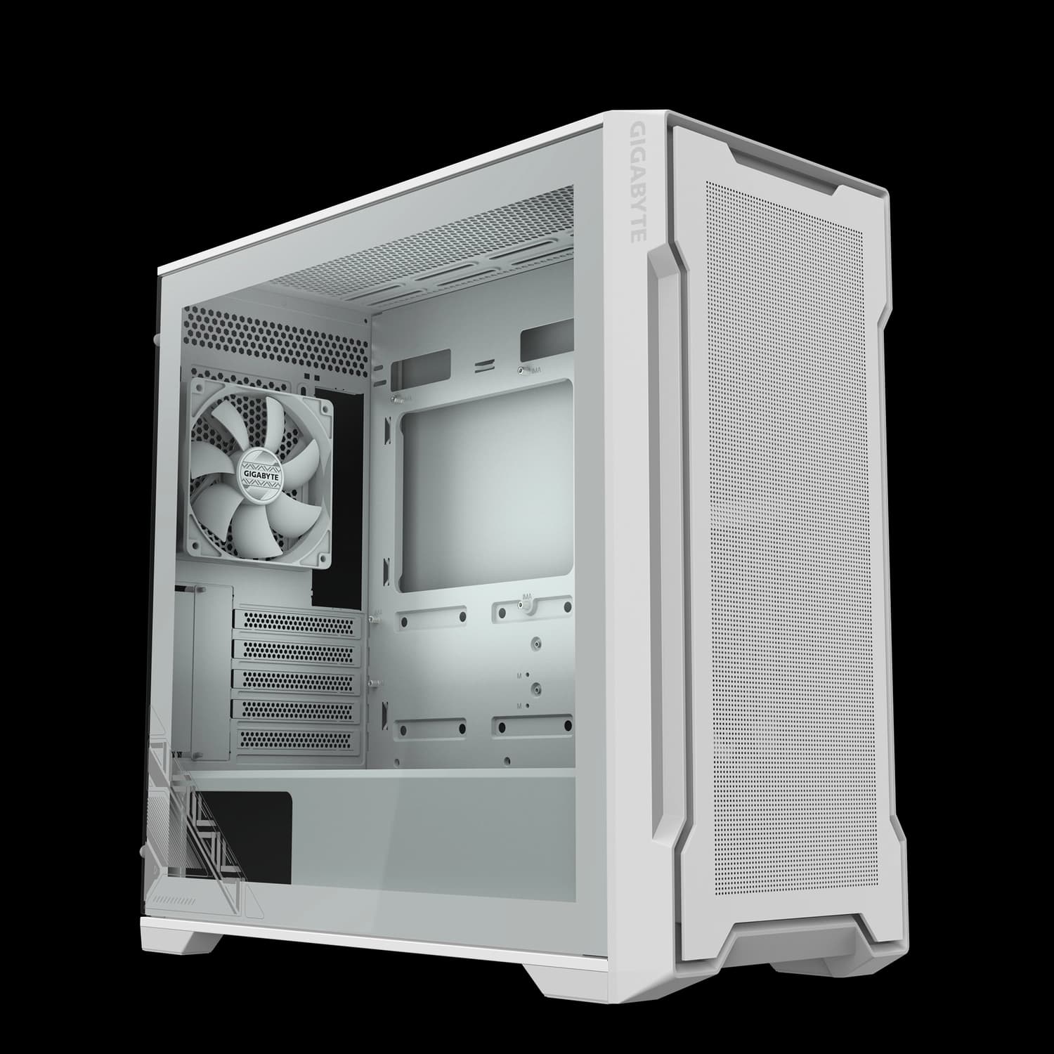 Gabinete GIGABYTE C102 GLASS ICE BLANCO Mid Tower S/Fuente
