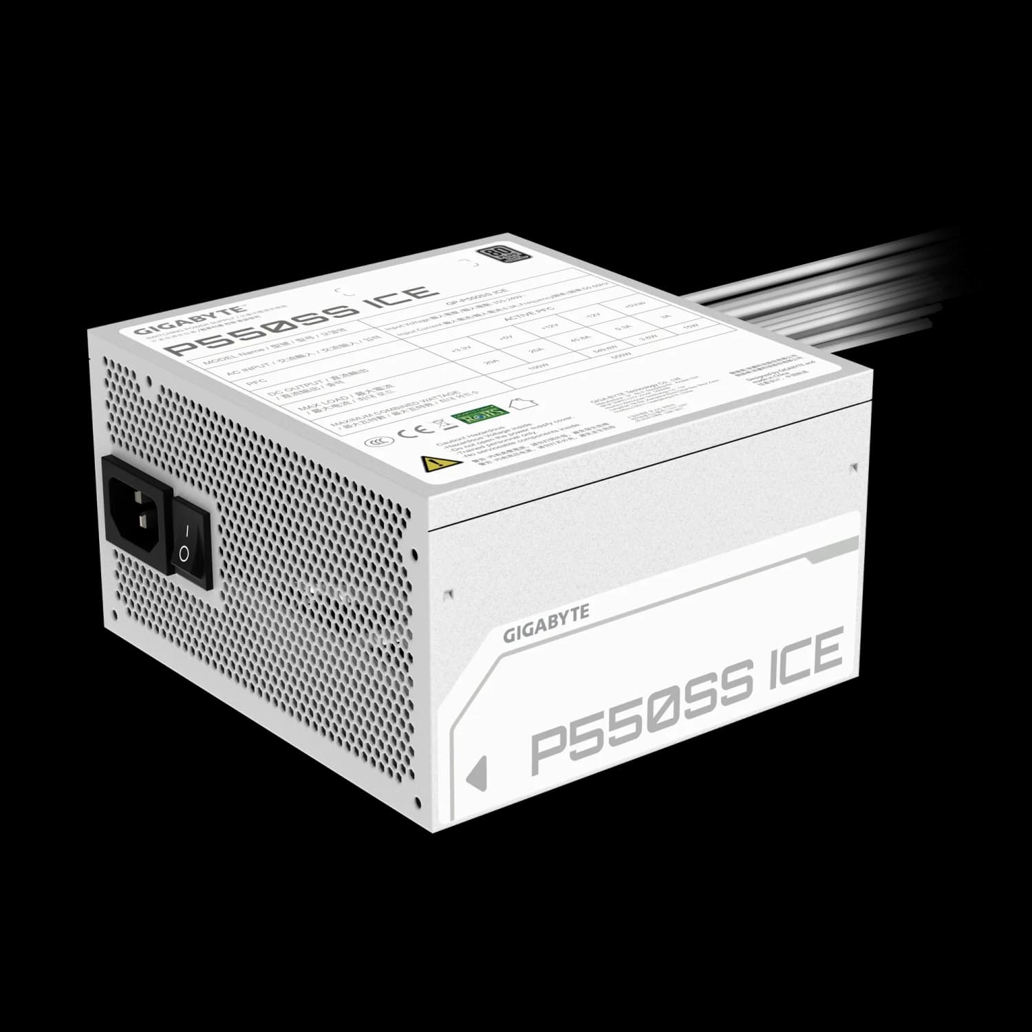 Fuente GIGABYTE P550S 550W 80 PLUS Silver Blanca