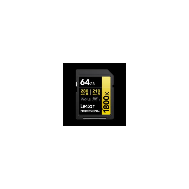 Tarjeta SDXC Lexar 1800X 64GB UHS-II  C10