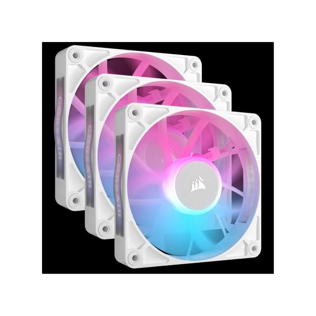 Kit de inicio de ventiladores CORSAIR iCUE LINK RX120 RGB 120 mm X3 blanco
