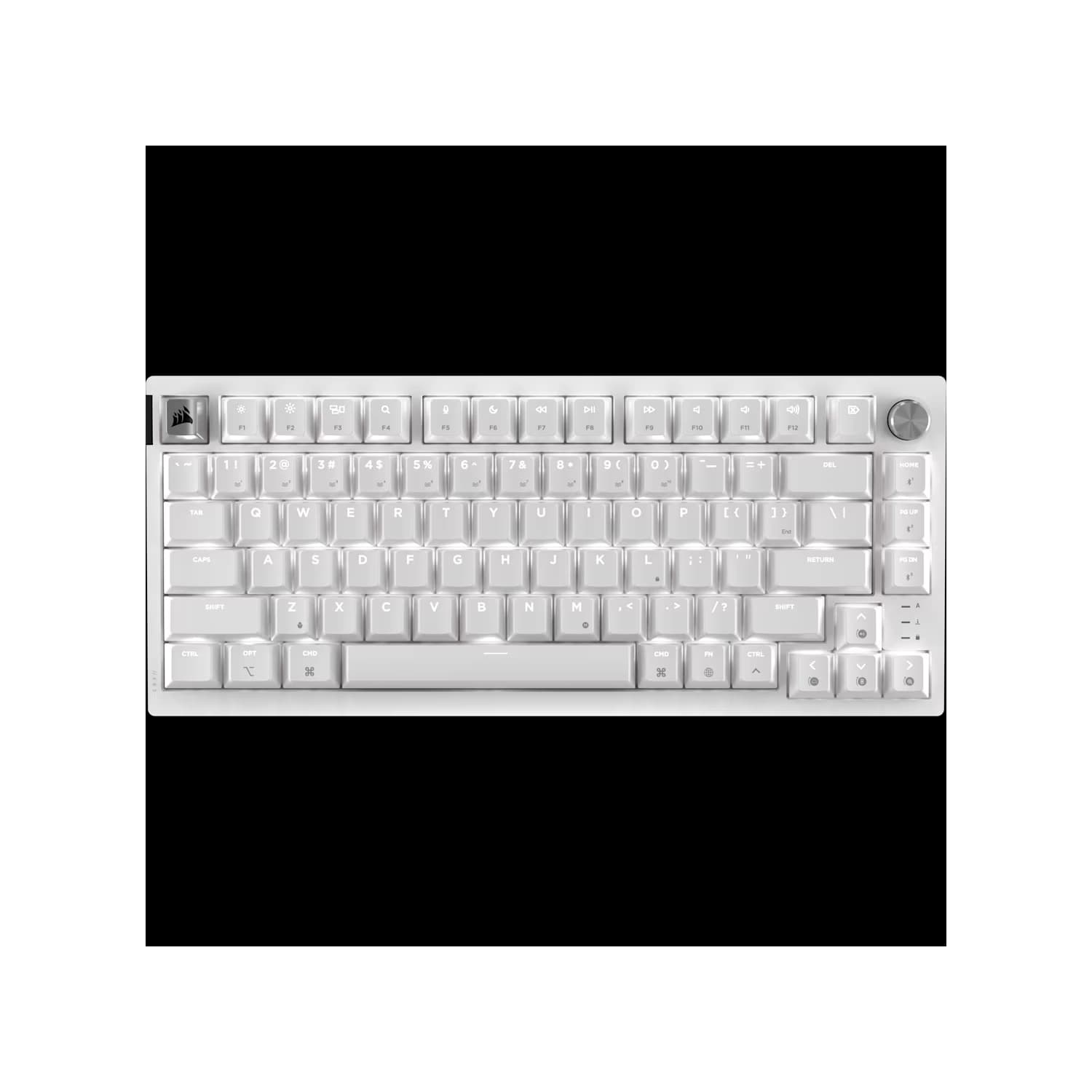 Teclado gamer mecanico Corsair K65 PLUS 75% RGB Mac/PC – Frost White