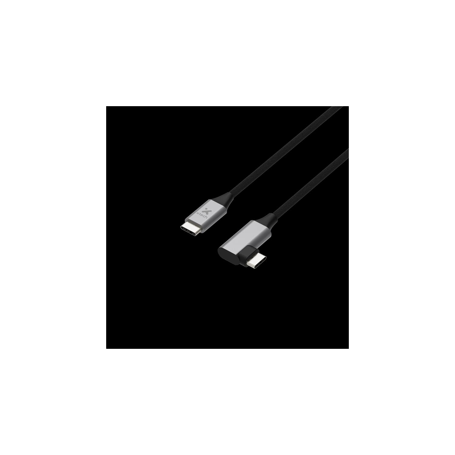 Cable Xtech USB C 2,0 macho a macho en L 3m