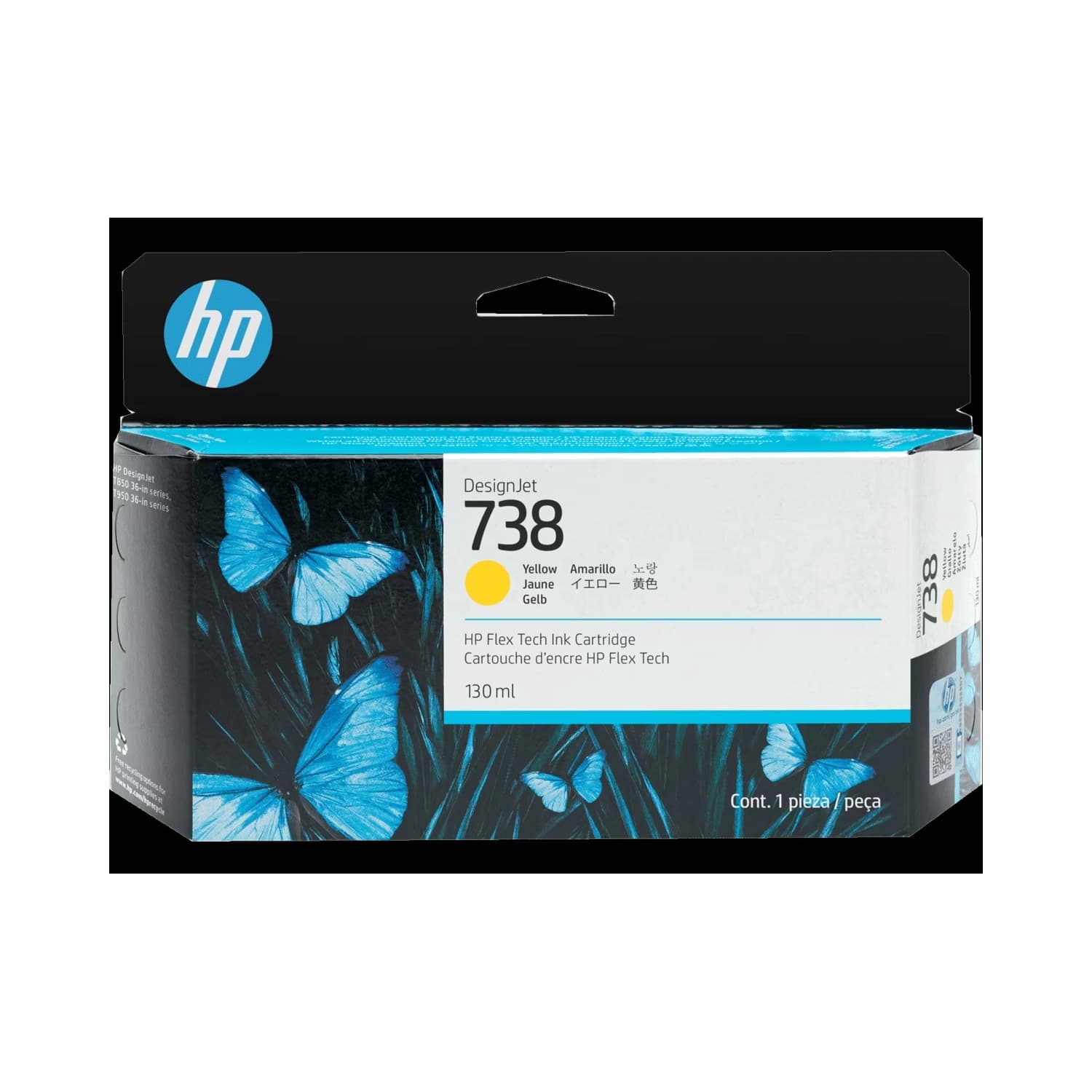 Cartucho de Tinta  Plotter HP 738 Amarillo