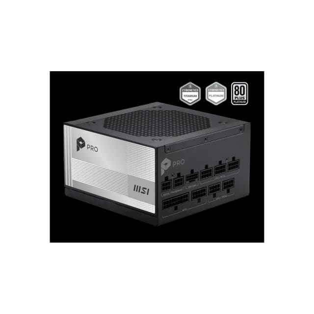 Fuente MSI PRO A1000PL PCIE5 1000W 80 Plus Platinium Cable USA