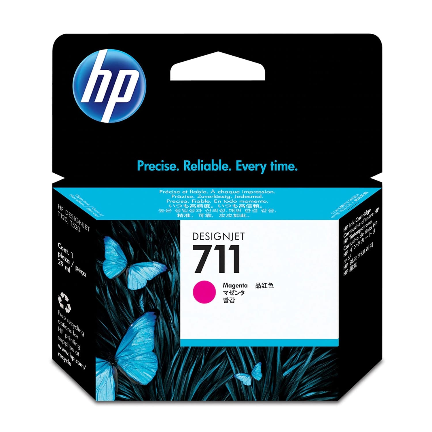 Cartucho de Tinta  Plotter HP 711   Magenta