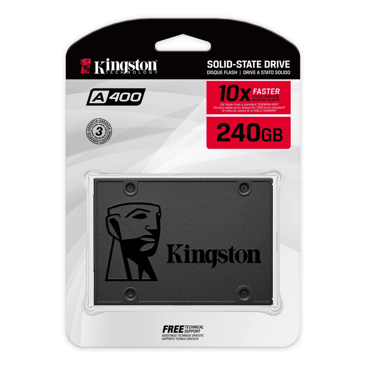 Disco Interno SSD KINGSTON A400 240GB 2.5" SATA 3.0  500MB/s