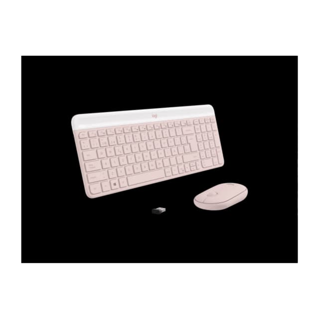Combo Teclado y Mouse Logitech Inalámbro MK470 Rosa