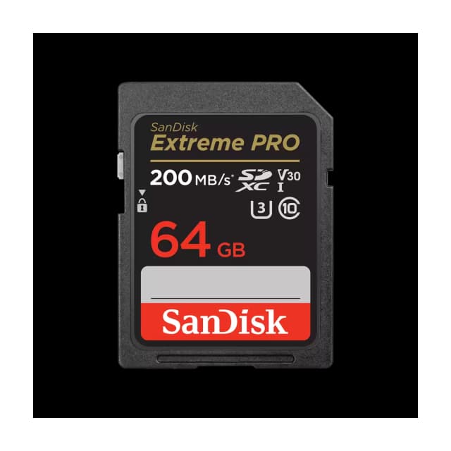 Tarjeta SDXC SanDisk Extreme PRO 64GB UHS-I U3 V30 200MB/s