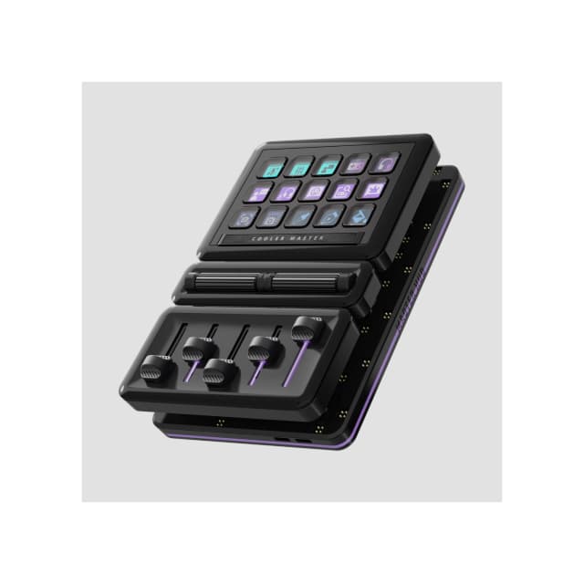 Controlador Streaming Modular Cooler Master MasterHUB Stream Kit 15 Teclas Faders y Rollers USB