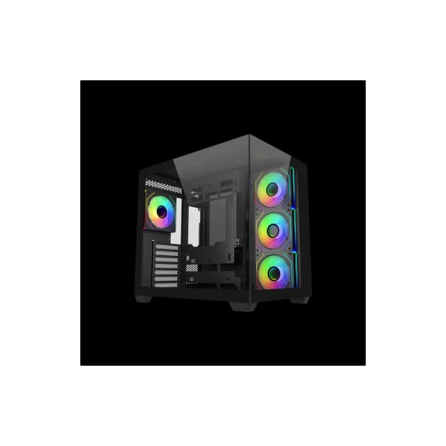 Gabinete Cooler Master Elite 681 Mid Tower 4 Fans ARGB Tempered Glass Black s/Fuente