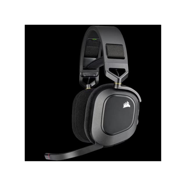 Auriculares gaming Corsair HS80 RGB wireless con audio espacial - carbón