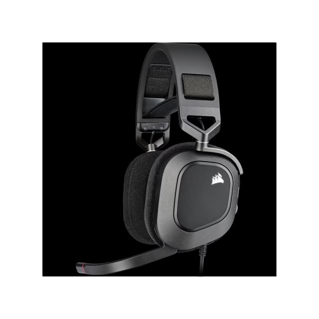 Auriculares gaming cableado Corsair HS80 RGB USB, carbón
