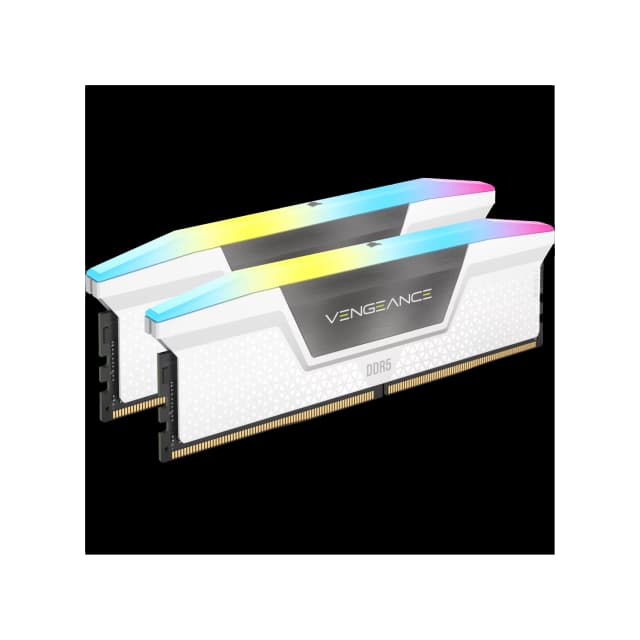 Memoria Ram UDIMM CORSAIR VENGEANCE 32GB DDR5 6000MHz CL30 1.40V (2 x 16GB) Blanca RGB