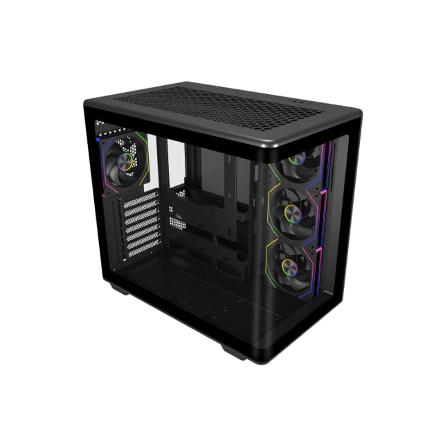 Gabinete Cooler Master Elite 600 Mid Tower 4 Fans ARGB Tempered Glass Black s/Fuente