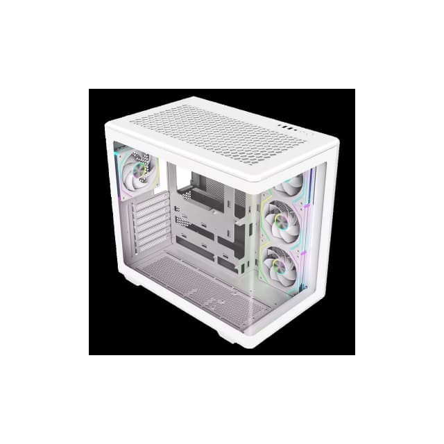 Gabinete Cooler Master Elite 600 Mid Tower 4 Fans ARGB Tempered Glass White s/Fuente
