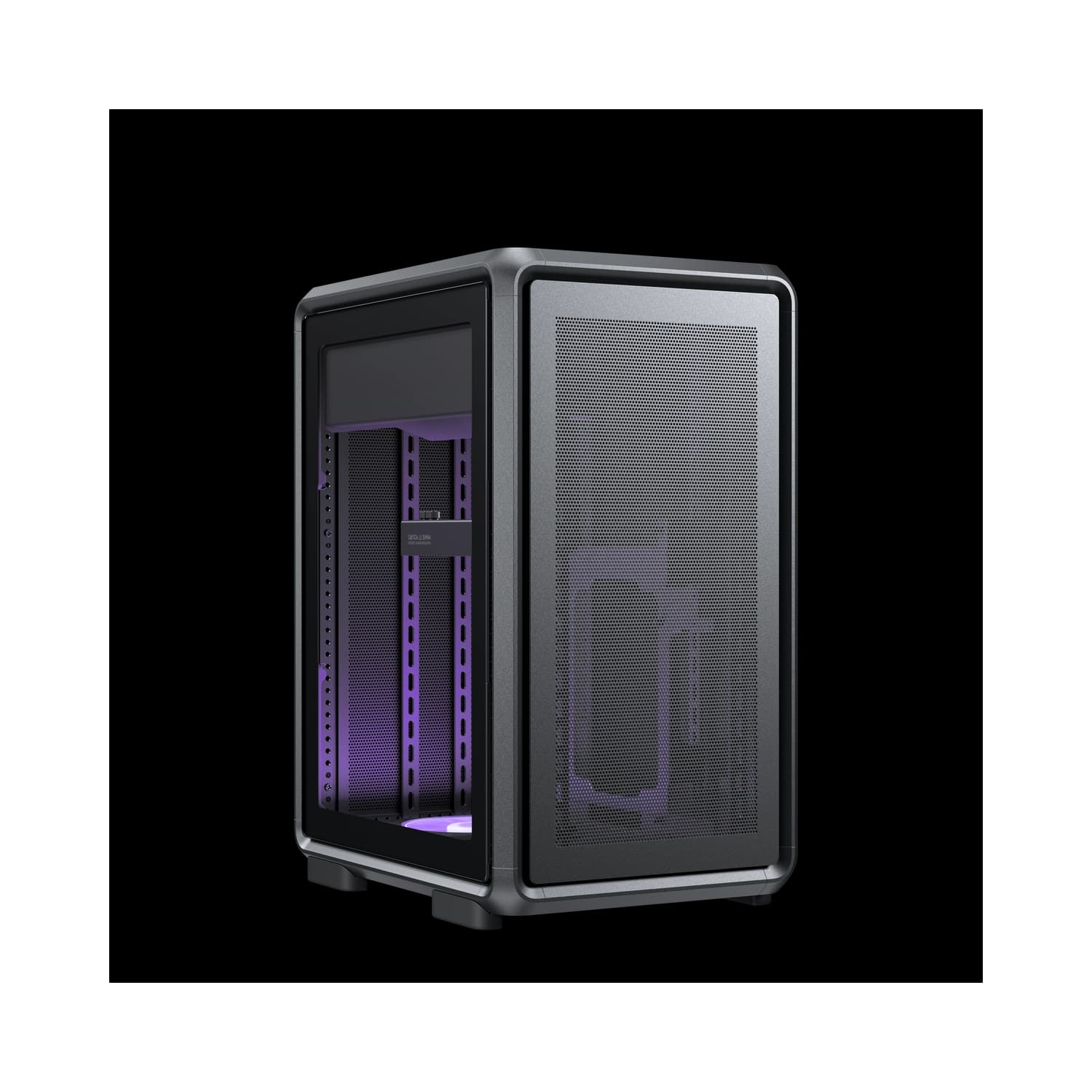 Gabinete Cooler Master MasterFrame 400 Mid Tower Tempered Glass Black s/Fuente