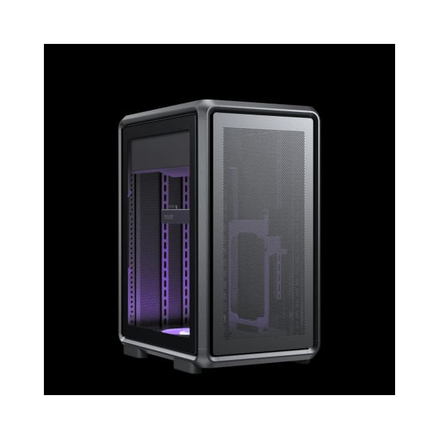 Gabinete Cooler Master MasterFrame 400 Mid Tower Tempered Glass Black s/Fuente