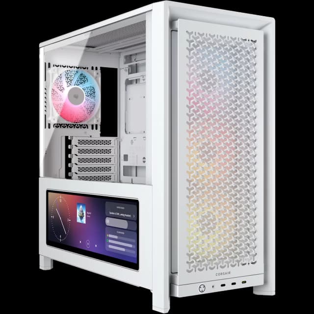 Gabinete CORSAIR FRAME 4000D LCD RS Performance Mid-Tower Blanco