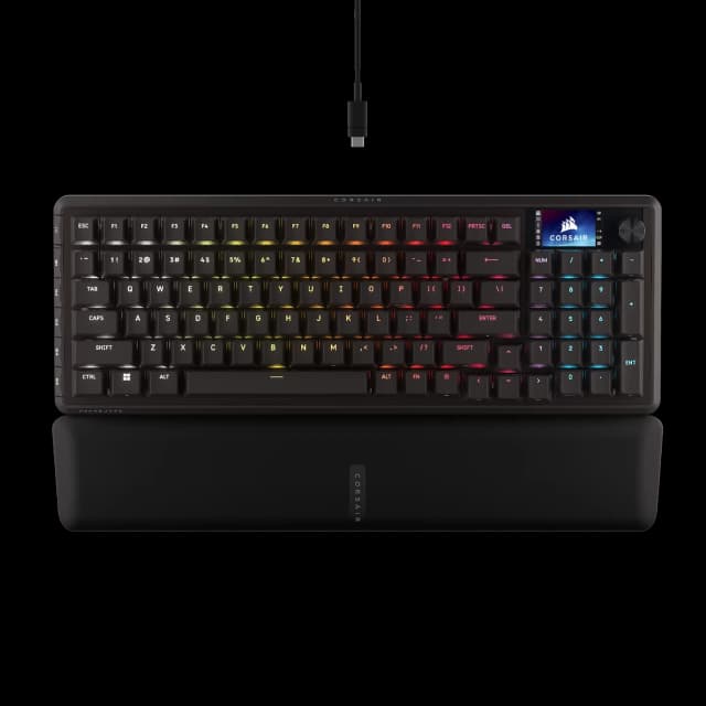 Teclado gamer CORSAIR VANGUARD 96 Mecánico inalámbrico Backlit RGB LED MLX Plasma Negro