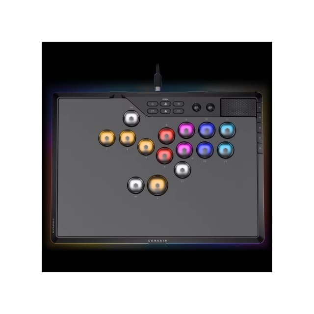 Controlador de juegos CORSAIR Novablade Pro Wireless Hall Effect Leverless Controller RGB LED MGX v2 Negro