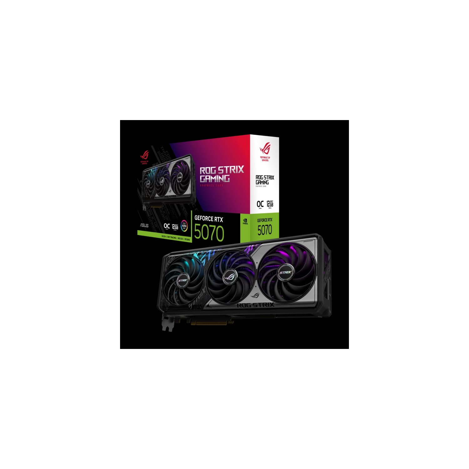 Placa de Video ASUS NVIDIA GeForce ROG STRIX RTX5070 12GB GDDR7 OC Edition