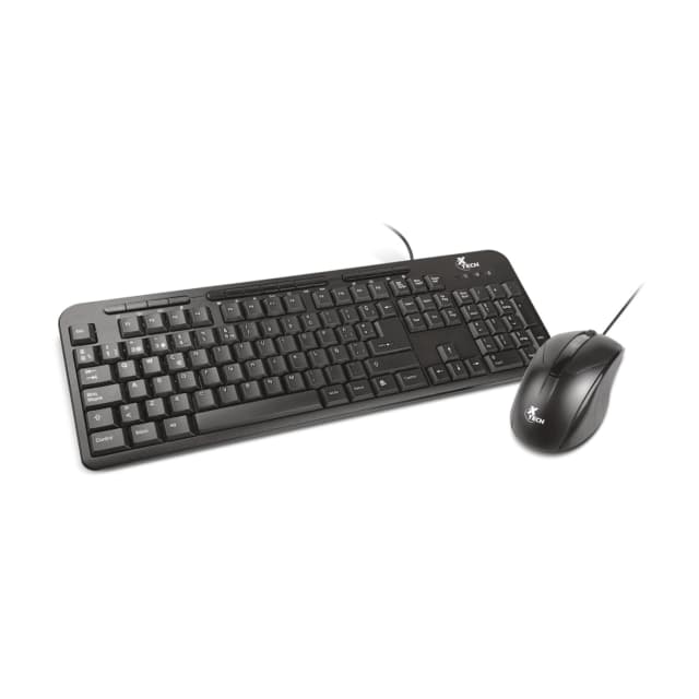 Teclado y Mouse c/Cable Xtech XTK-301S Negro